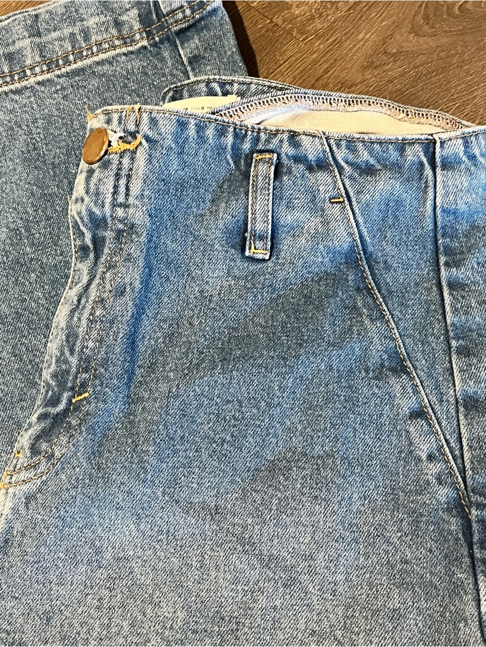Zara Wide Leg Jeans Size 8 Light Wash High Rise Denim EUC - Picture 2 of 5